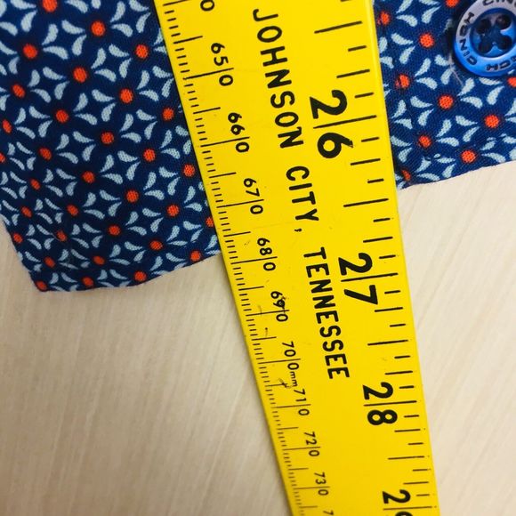 CINCH Men Blue with Red Circles Button Up Pocket Long Sleeve Shirt Size XXL - Picture 10 of 12